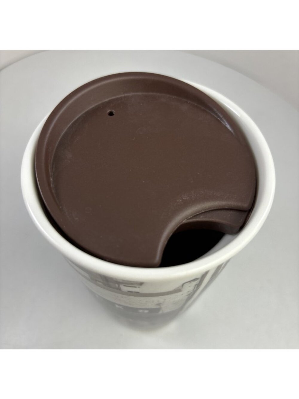 Starbucks 1912 Pike Street Seattle Ceramic Traveler 16 ounce Coffee Cup Tumbler - Picture 5 of 6